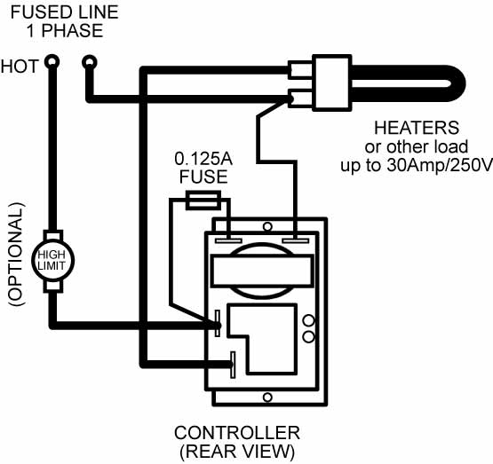 SDT-4PB Timer simple wiring for up to 30 Amps